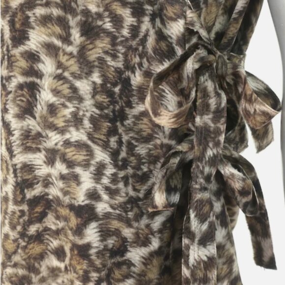 Helmut Lang Silk Overlay Tank Top Tie Side Leopard Print Sz Small NWT Orig $320 - Picture 5 of 14